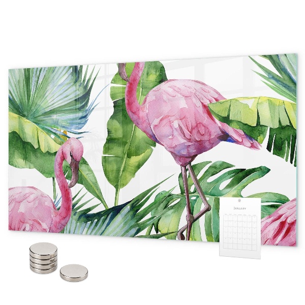 Tablă magnetică perete Flamingi naturali