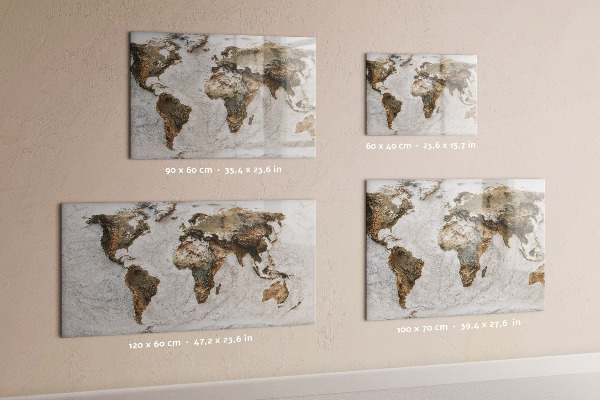 Tablă magnetică Hartă veche a lumii