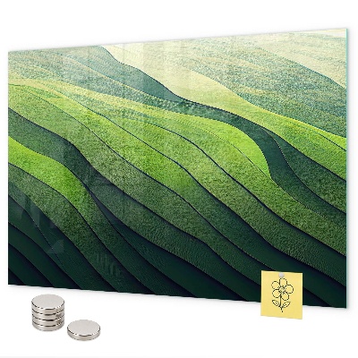 Tablă magnetică Câmpuri verzi abstracte