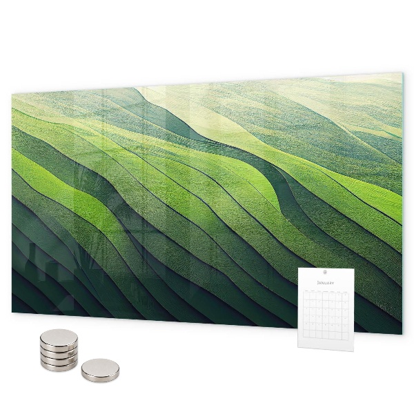 Tablă magnetică Câmpuri verzi abstracte