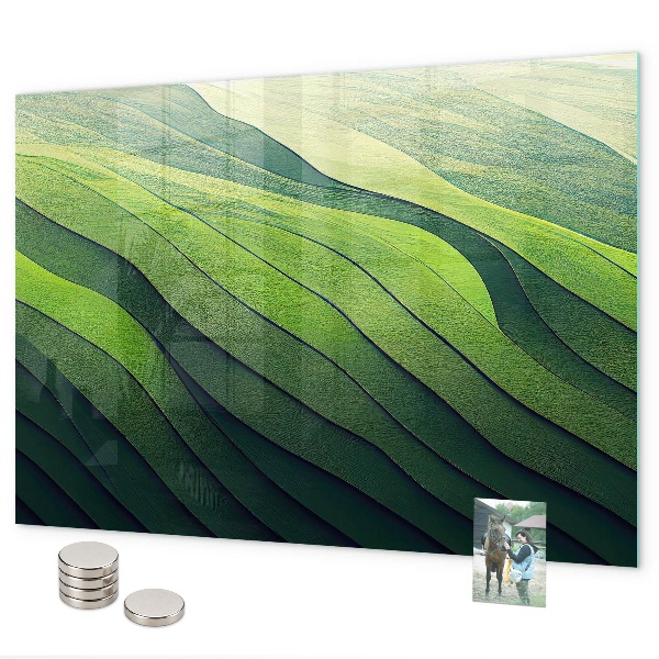 Tablă magnetică Câmpuri verzi abstracte