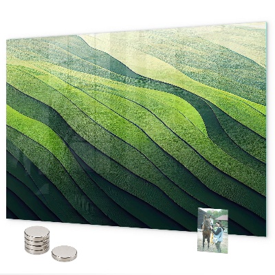 Tablă magnetică Câmpuri verzi abstracte