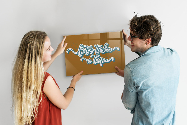 Tablă magnetică perete Hai să mergem într-o călătorie