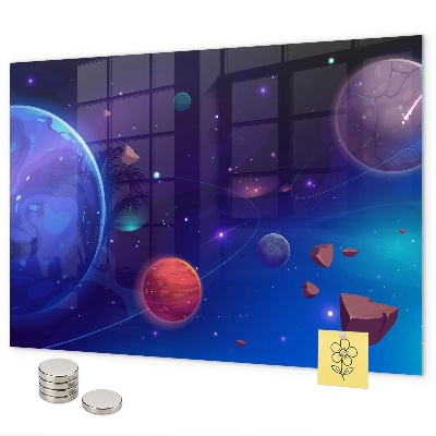Tablă magnetică perete Galaxia planetelor