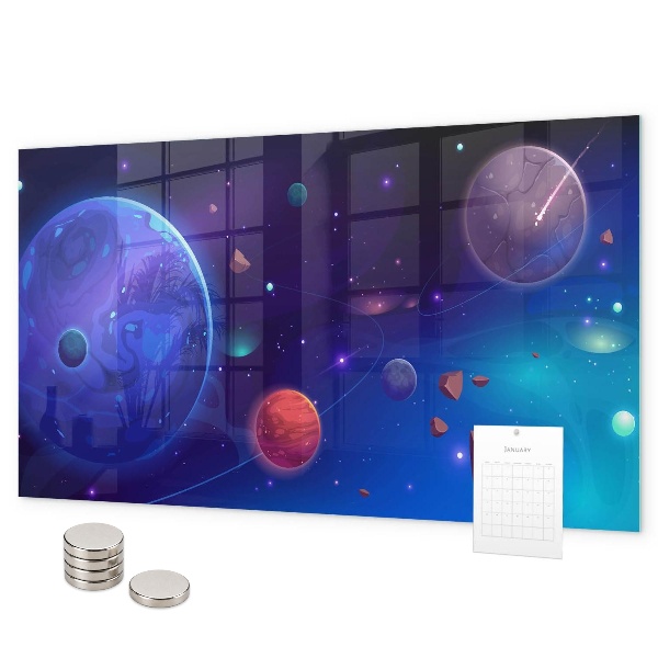 Tablă magnetică perete Galaxia planetelor