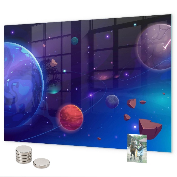 Tablă magnetică perete Galaxia planetelor