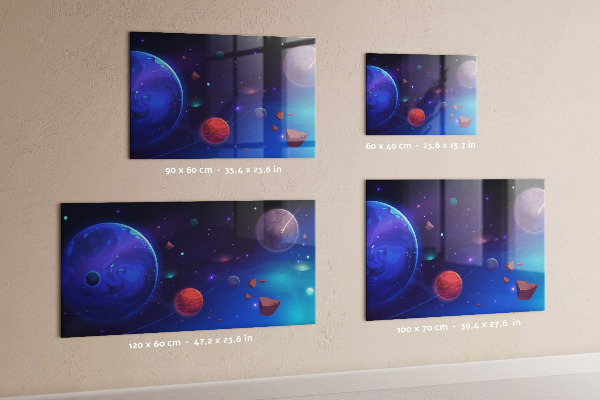 Tablă magnetică perete Galaxia planetelor