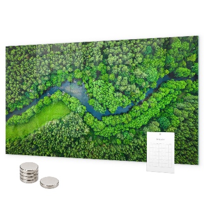 Tablă magnetică perete Râul în pădure