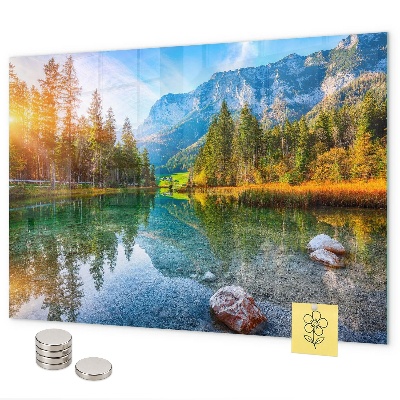 Tablă magnetică perete Peisaj montan al râului