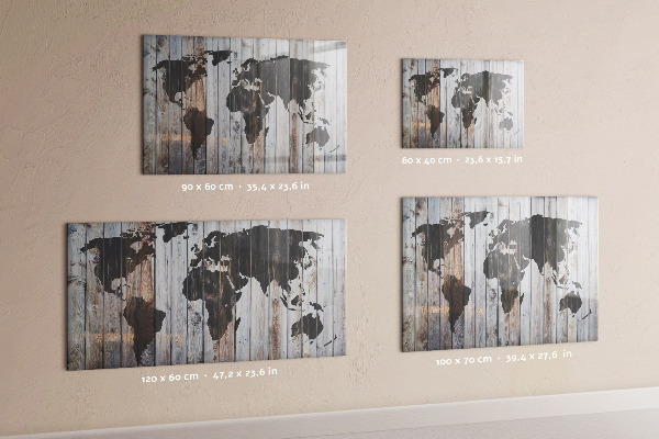 Tablă magnetică Lumea pe scânduri