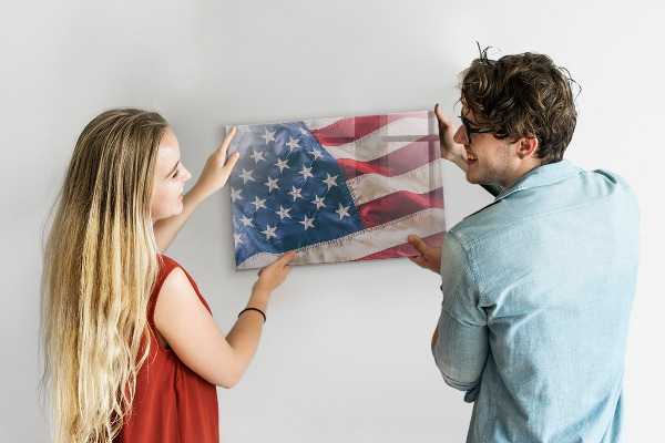 Tablă magnetică perete steagul american