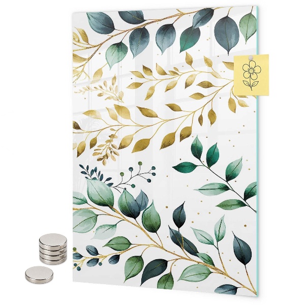 Tablă magnetică sticla Frunze delicate