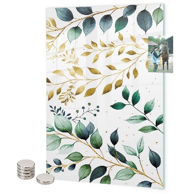 Tablă magnetică sticla Frunze delicate