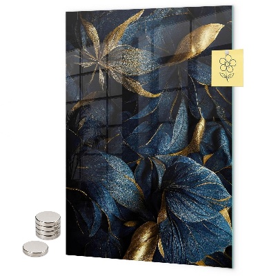 Tablă magnetică sticla Floral închis