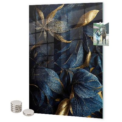 Tablă magnetică sticla Floral închis