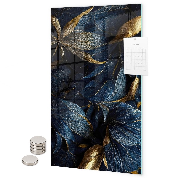 Tablă magnetică sticla Floral închis