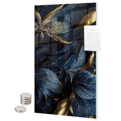 Tablă magnetică sticla Floral închis