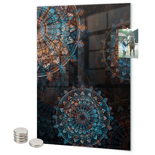 Tablă magnetică pentru magneti Mandale colorate