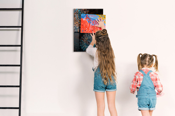 Tablă magnetică pentru magneti Mandale colorate