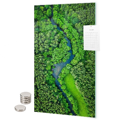 Tablă magnetică pentru magneti Râul copacilor din pădure