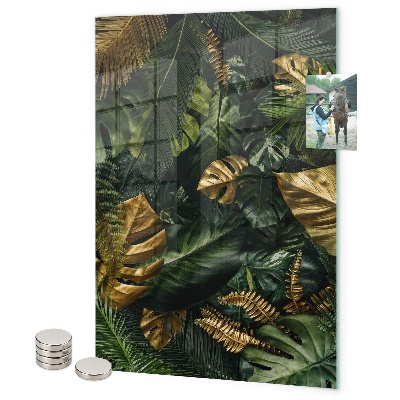 Tablă magnetică sticla Frunze tropicale