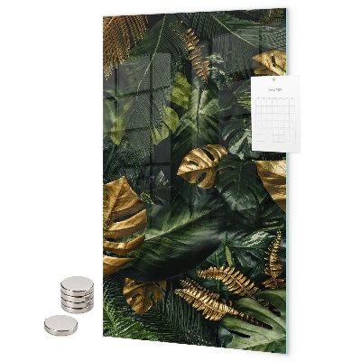 Tablă magnetică sticla Frunze tropicale