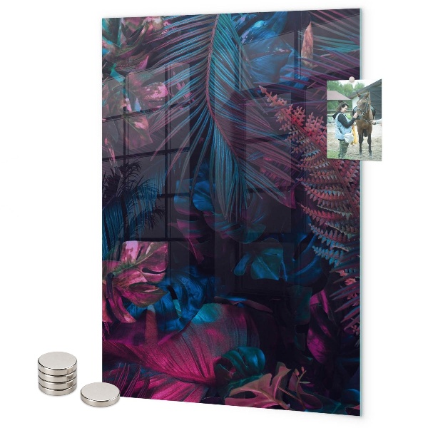 Tablă magnetică pentru magneti Frunze tropicale