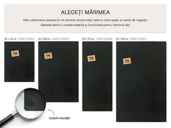 Panou din tablă pentru colecția de magneți