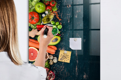 Tablă magnetică de scris Ingrediente sănătoase și amintiri în bucătărie