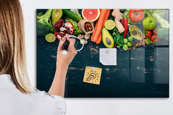 Tablă cu marker Inspirații culinare colorate pe perete