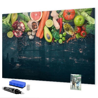 Tablă cu marker Inspirații culinare colorate pe perete