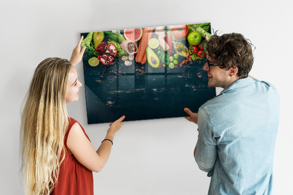 Tablă cu marker Inspirații culinare colorate pe perete