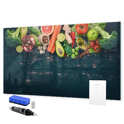 Tablă cu marker Inspirații culinare colorate pe perete