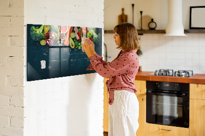 Tablă cu marker Inspirații culinare colorate pe perete