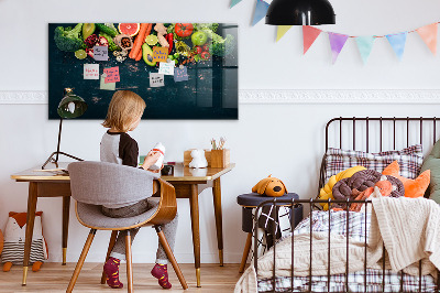 Tablă cu marker Inspirații culinare colorate pe perete