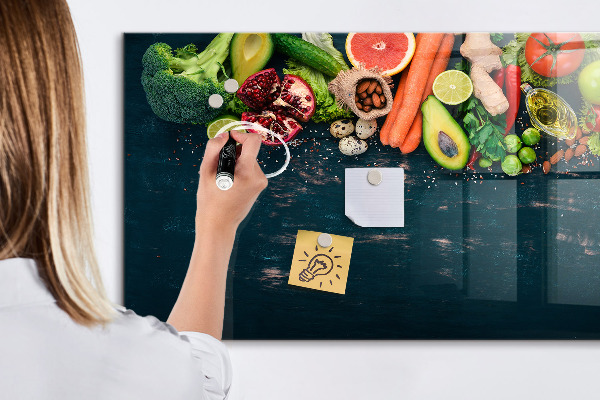 Tablă cu marker Inspirații culinare colorate pe perete