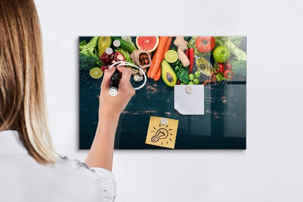 Tablă cu marker Inspirații culinare colorate pe perete