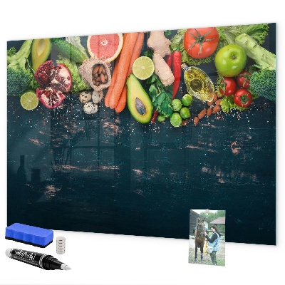 Tablă cu marker Inspirații culinare colorate pe perete