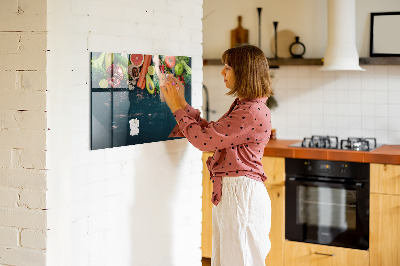 Tablă cu marker Inspirații culinare colorate pe perete