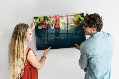 Tablă cu marker Inspirații culinare colorate pe perete