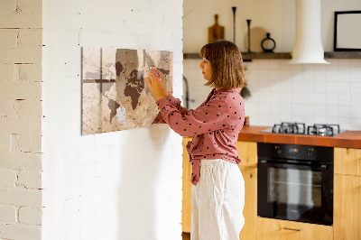 Tablă cu marker O hartă a lumii pentru a nota amintiri