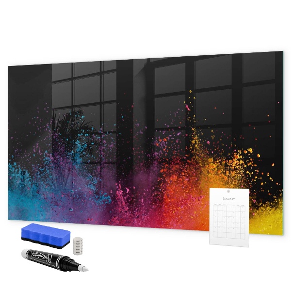 Tablă magnetică de scris Poster colorat pentru notițe și fotografii