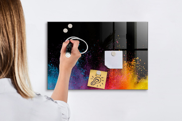 Tablă magnetică de scris Poster colorat pentru notițe și fotografii