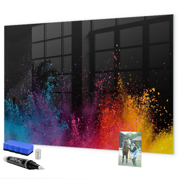 Tablă magnetică de scris Poster colorat pentru notițe și fotografii
