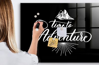 Tablă magnetică de scris Timp pentru o aventură foto personală