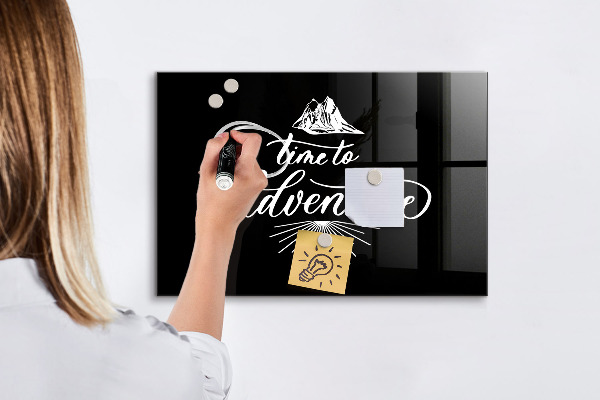 Tablă magnetică de scris Timp pentru o aventură foto personală