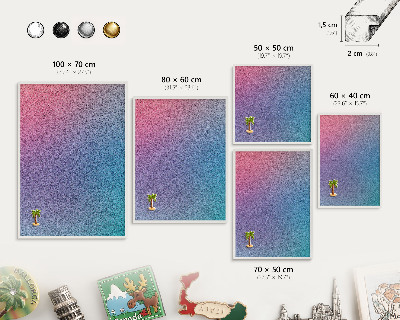 Panou pentru magneți din călătorii cadru alb Gradient colorat