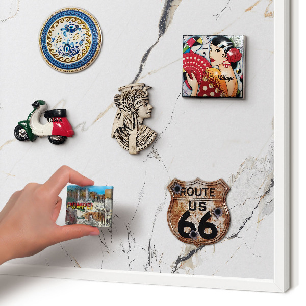 Panou pentru magneți din călătorii cadru alb Eleganță modernă