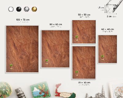 Panou pentru magneți din călătorii cadru alb Fibre de lemn
