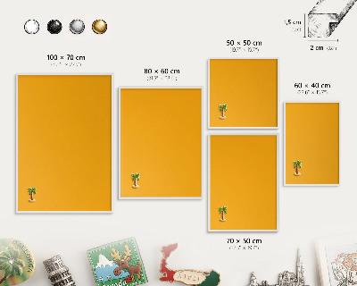 Panou pentru magneți din călătorii cadru alb Portocaliu intens